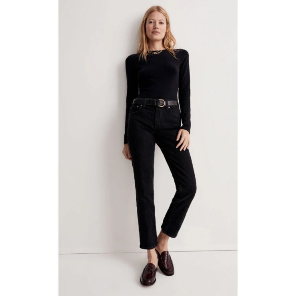 Madewell Mid-Rise Perfect Vintage Jeans Size 25 in Clean Black Wash - Picture 2 of 16